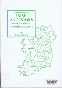 Book, Brain Mitchell, Finding your Irish ancestors, by Brian Mitchell, 2001_