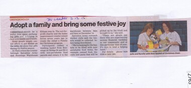 Newspaper Clipping, Adopt a family and bring some festive joy, 02/12/2015