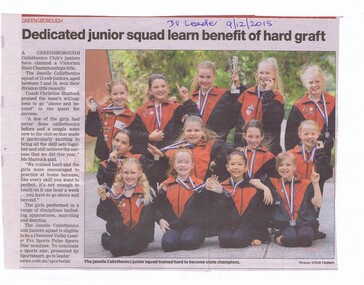Newspaper Clipping, Dedicated junior squad learn benefit of hard graft, 09/12/2015