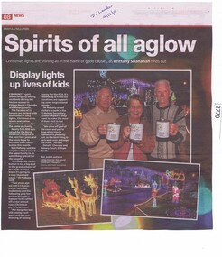 Newspaper Clipping, Spirits of all aglow, 09/12/2015