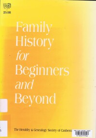 Book, Eunice Fletcher, Family history for beginners and beyond, ed. by Eunice Fletcher.  13th ed, 2004_