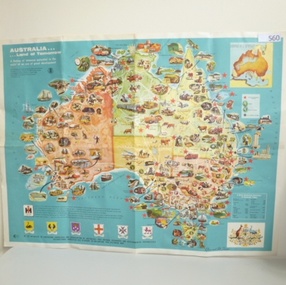 Map, International Harvester, Australia. Land of tomorrow, 1965_