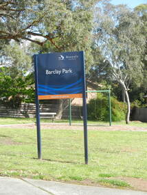 Photograph - Digital Image, Barclay Park Greensborough sign 1, 25/09/2016