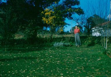 Photograph - Digital Image, Blackjack: Beb standing in the garden, 1953_