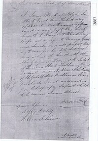 Document, Last Will and Testament of James Black, 1853_