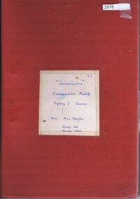 Folder, Ann Douglas, Greenbelts, 1973_