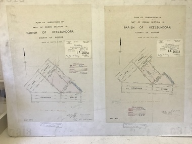 Poster - Planning Document, City of Heidelberg, Subdivision Plan # G313, Corner Main and Grimshaw Streets, Greensborough, 08/03/1960