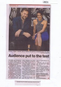 Newspaper Clipping, Audience put to the test, 16/03/2016
