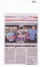 Newspaper Clipping, Diamond Valley Leader, Sports gems celebrate, 20/04/2016