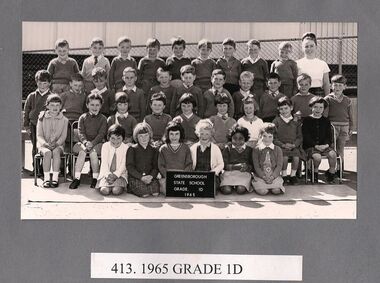 School Photograph - Digital Image, Greensborough Primary School Gr2062 1965 Grade 1D, 1965_