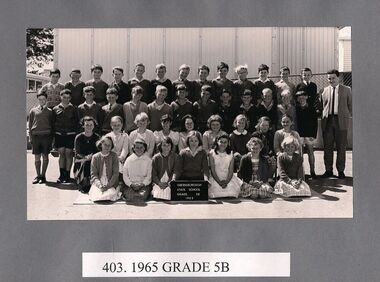 School Photograph - Digital Image, Greensborough Primary School Gr2062 1965 Grade 5B, 1965_