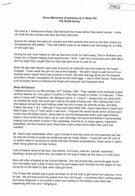 Document, Pat Smith (nee Davey), Some memories of growing up in Briar Hill by Pat Smith (nee Davey), 1937o