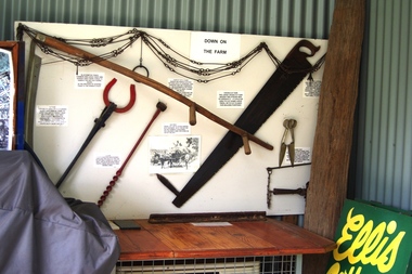 Photograph - Digital image, Marilyn Smith, Ellis Cottage, May 2016: Farm Implement Display, 27/05/2016