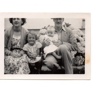 Photograph - Digital Image, Constantine family group, 1954c