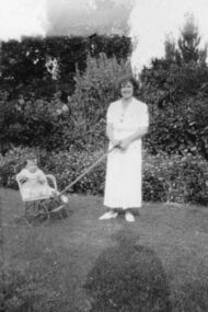 Photograph - Digital Image, Hazel and Lesley Hills in garden, 1939c
