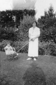 Photograph - Digital Image, Hazel and Lesley Hills in garden, 1939c