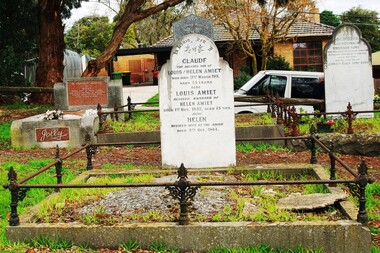 Photograph - Digital image, Marilyn Smith, Amiet family grave, Greensborough Cemetery, 21/03/1911