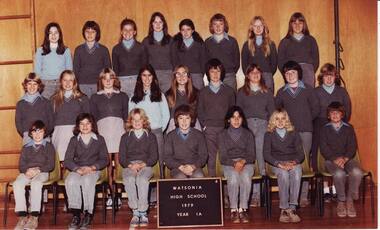 School Photograph - Digital Image, Watsonia High School WaHIGH 1979 Year 1A, 1979_