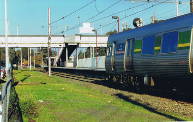 Photograph - Digital image, Frank Solomon, Greensborough Station looking toward the footbridge overpass, 1990c