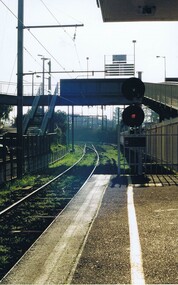 Photograph - Digital image, Frank Solomon, Greensborough Station: pedestrian overpass from station, 1990c