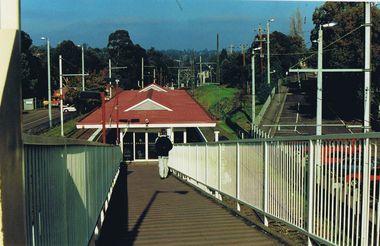Photograph - Digital image, Frank Solomon, Greensborough Station: view down ramp, 1990c