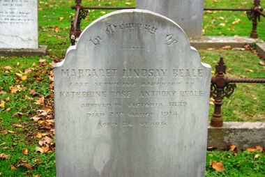 Photograph - Digital image, Marilyn Smith, Grave of Margaret Lindsay Beale, St Helena Cemetery, 24/03/1914
