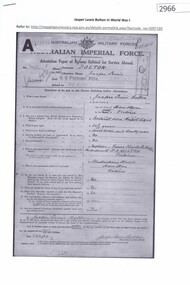 Article, Greensborough Historical Society et al, Jasper Lewis Bolton - World War 1 stretcher bearer, 29/08/1917