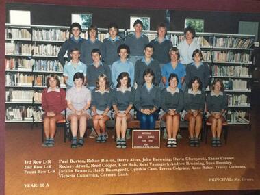 School Photograph - Digital Image, Watsonia High School WaHIGH 1984 Year 10A, 1984_