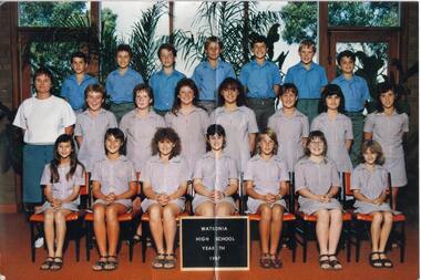 School Photograph - Digital Image, Watsonia High School WaHIGH 1987 Year 7H, 1987_