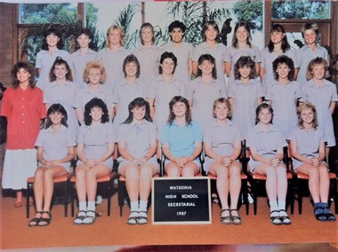 School Photograph - Digital Image, Watsonia High School WaHIGH 1987 Year 11 Secretarial, 1987_