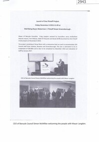 Document, Banyule City Council, Launch of One Flintoff Project, 06/11/2015