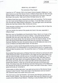 Document, Ray Hooper, Briar Hill as I knew it: the memories of Ray Hooper, 10/01/1930o
