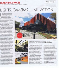 Newspaper Clipping, Lights cameras ... all action: Loyola College Wa1810, 08/02/2017