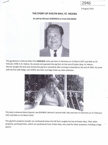Article, Frank Solomon, The story of Evelyn Way, St Helena, 1954o
