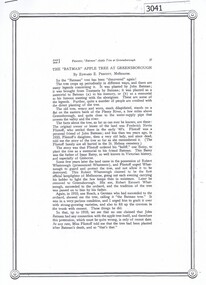 Article, Journal, The "Batman" apple tree at Greensborough, by Edward E. Pescott, 1942_06