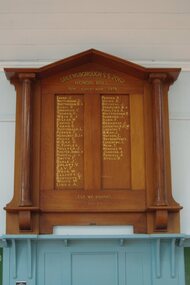 Photograph - Digital image, Dennis Ward, Greensborough Primary School Gr2062 WW1 Honor Board, 25/06/2015