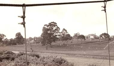 Photograph - Digital image, Jan Lewis, View From Flintoff Street Swing Bridge to the Sondemeyer's House in Briar Hill circa 1958, 1958c