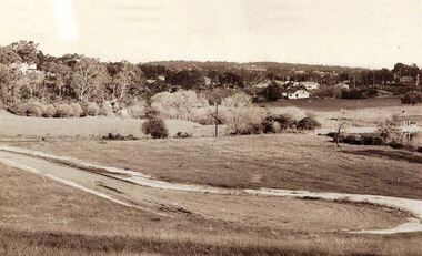 Photograph - Digital image, Jan Lewis, From Sondemeyer's overlooking Greenmeyer Court and Bonnie Vale circa 1958, 1958c