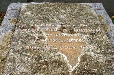 Photograph - Digital image, Marilyn Smith, Grave of Frederick A Brown, St Helena Cemetery, 31/07/1946