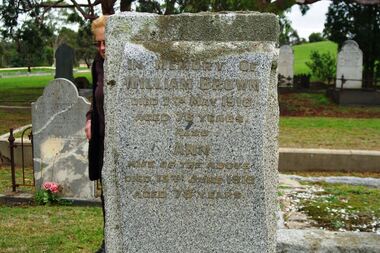 Photograph - Digital image, Marilyn Smith, Grave of William and Ann Brown, St Helena Cemetery, 07/05/1916