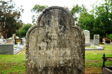 Photograph - Digital image, Marilyn Smith, Grave of Charles and Ellen Carr, and Edward Flintoff, St Helena Cemetery, 07/11/1895