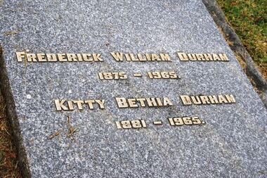 Photograph - Digital image, Marilyn Smith, Grave of Frederick and Kitty Durham, St Helena Cemetery, 17/01/1965