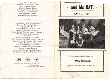 Photograph - Digital image, John Gibson et al, "Anzac Coves": Program 1917, 1917_