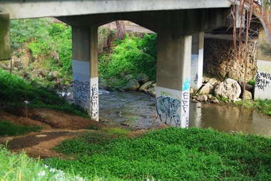 Photograph - Digital image, Marilyn Smith, Railway Road Rail Bridge over Plenty River Briar Hill, 17/09/2014