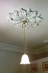 Photograph - Digital image, Marilyn Smith, Scotland House: bedroom light and ceiling rose, 03/12/2016