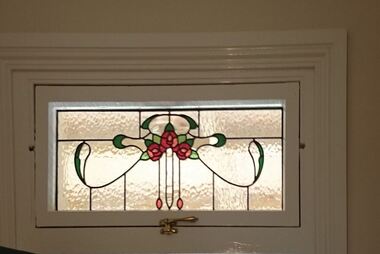 Photograph - Digital image, Marilyn Smith, Scotland House: Leadlight over side door, 03/12/2016