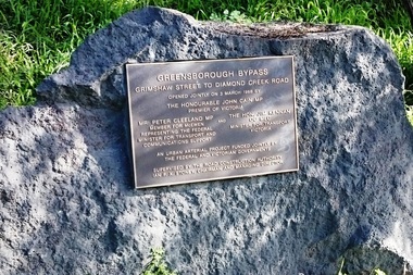 Photograph - Digital image, Marilyn Smith, Greensborough By-pass Plaque, 03/03/1988
