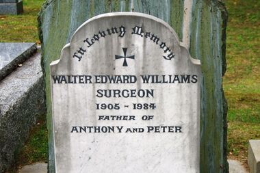 Photograph - Digital image, Marilyn Smith, Grave of Walter Williams, St Helena Cemetery, 1984_