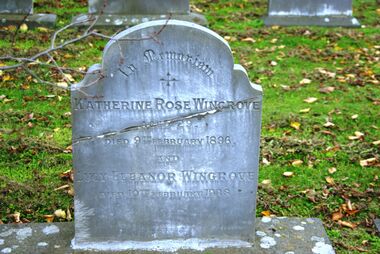 Photograph - Digital image, Marilyn Smith, Grave of Katherine and Lucy Wingrove, St Helena Cemetery, 09/02/1896