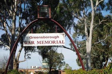 Photograph - Digital image, Marilyn Smith, Greensborough War Memorial Park Signage 2014, 02/08/2014